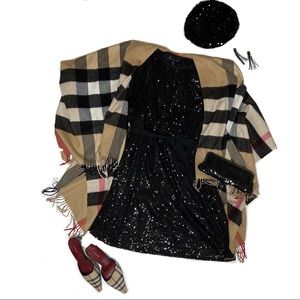 NWT Lane Bryant Black Sequin Cocktail Dress SZ 18/20